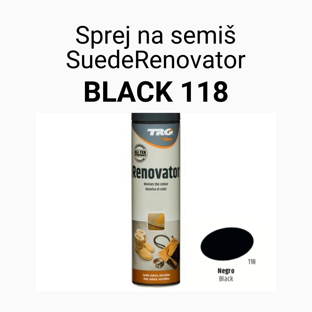 Černý Sprej na semiš Suede Renovator black 118 TRG